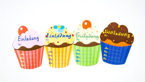 Einladung Muffins Cupcakes kostenlos selbst ausdrucken