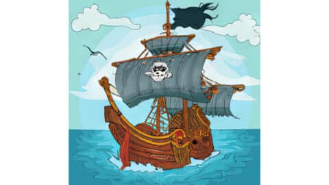 Piraten Einladung Kindergeburtstag einfach ausdrucken selbst