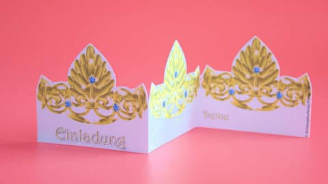 Prinzessin Einladung Krone Kinder Geburtstag