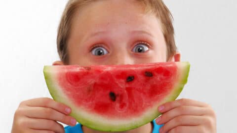 Wassermelonen Kerne Weitspucken Wettbewerb Geburtstag