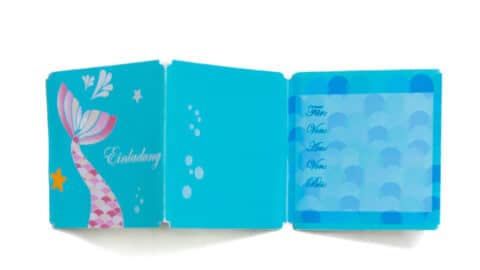 Einladung Meerjungfrau kostenlos ausdrucken selbst Kinder Geburtstag