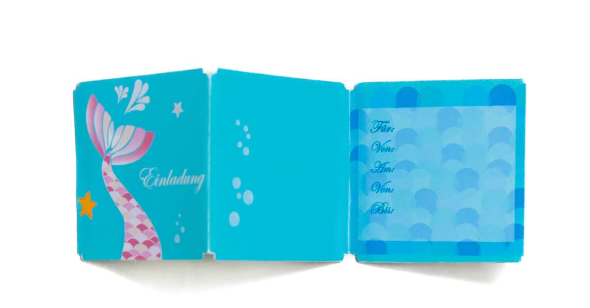 Mermaid Geburtstagseinladungen Mit Glitzer – 20 Karten Inklusive Umschlägen Für Die Perfekte Kinderparty