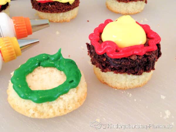 hamburger cupcakes dekorieren