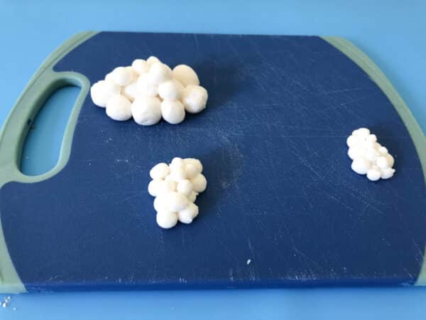 3d Wolken aus Fondant