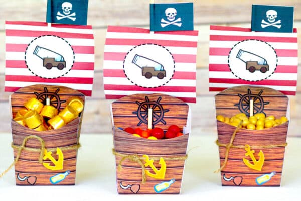 Piratenboote als Snack Box