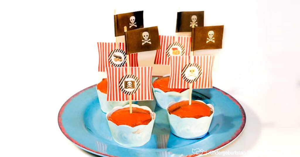 Cupcakes Kindergeburtstag boote Piraten schiffe Piratengeburtstag