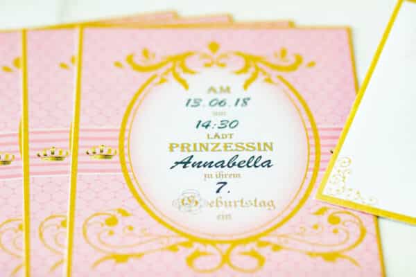 einladung Prinzessin Geburtstag