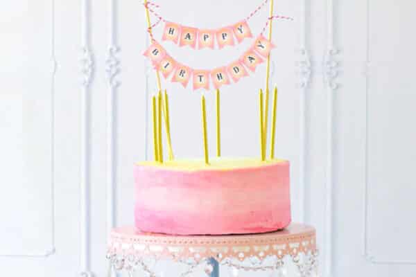 Prinzessin Girlande für Kuchen Happy Birthday