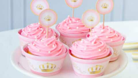 Prinzessin cupcake deko wrapper Kindergeburtstag Prinzessin-Geburtstag