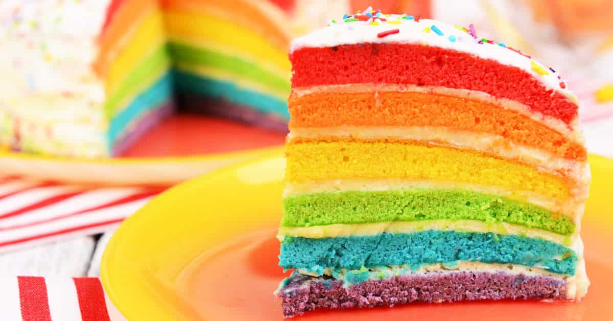 Regenbogen Kuchen Regenbogenkuchen bunter Kuchen für den Kindergeburtstag Torte