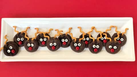 Rudolph mit der roten Nase Kekse Rezept Idee Weihnachten Advent Kinder