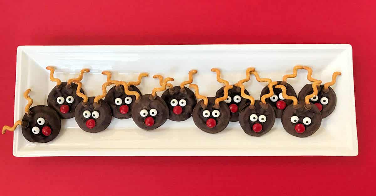 Rudolph mit der roten Nase Kekse Rezept Idee Weihnachten Advent Kinder