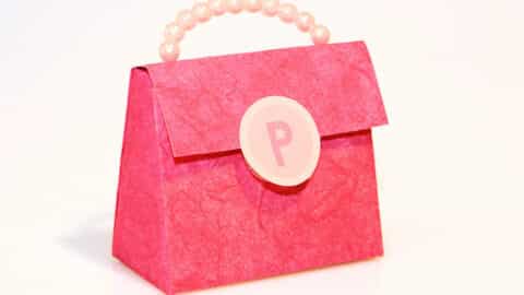 Tasche aus Papier basteln Prinzessin Geschenke Mitgebsel