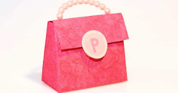 Tasche aus Papier basteln Prinzessin Geschenke Mitgebsel