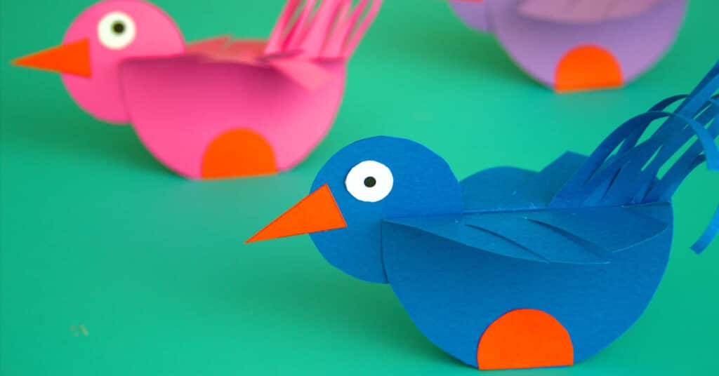 Vogel basteln Frühling Kindergeburtstag feiern beschäftigen