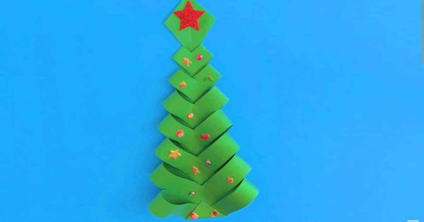 Weihnachtsbaum basteln aus Papier