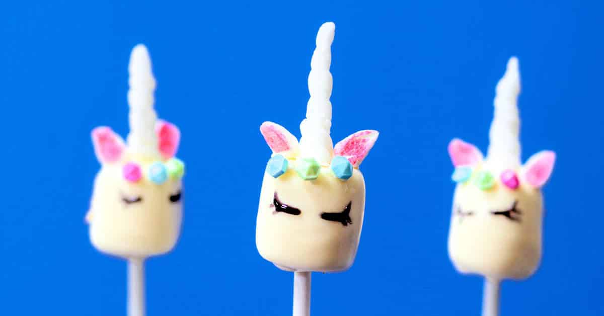 essbare einhörner Rezept Einhorn geburtstag einhorn pops schokolade Idee Motto Party