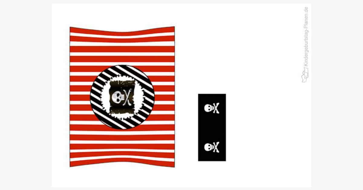 Fensterbild Piratenflagge A4 - kindergeburstag, kindergeburtstag
