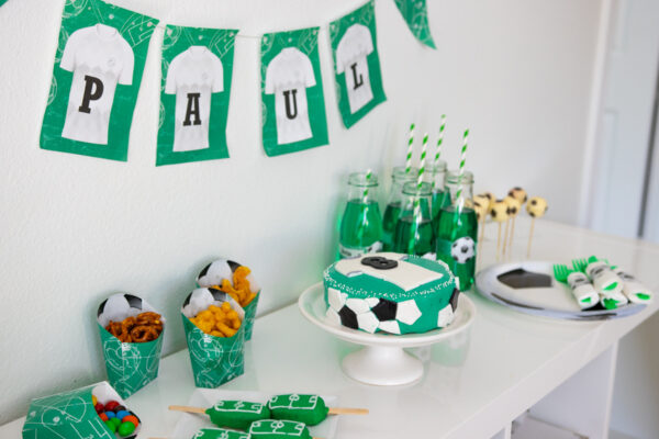 Fußball Geburtstag Dekoration Ideen Vorlage kostenlos Kinder Deko Etiketten ausdrucken